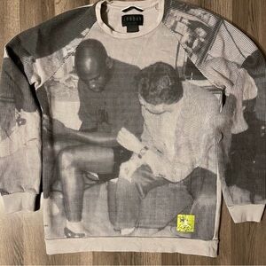 Graphic Print Crewneck Sweater